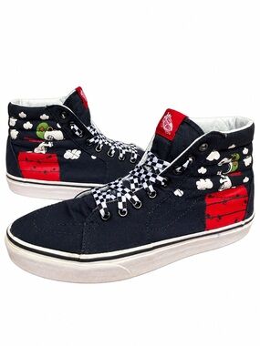 Vans Peanuts Snoopy Sk8-Hi Reissue Black High Top Sneakers Women’s 8.5